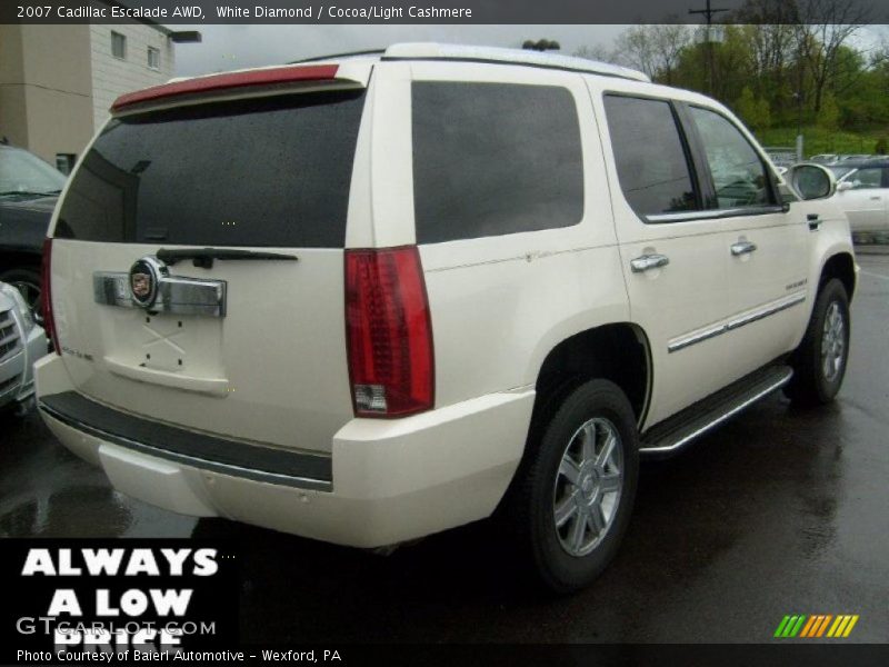 White Diamond / Cocoa/Light Cashmere 2007 Cadillac Escalade AWD