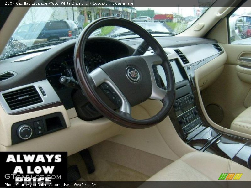 White Diamond / Cocoa/Light Cashmere 2007 Cadillac Escalade AWD