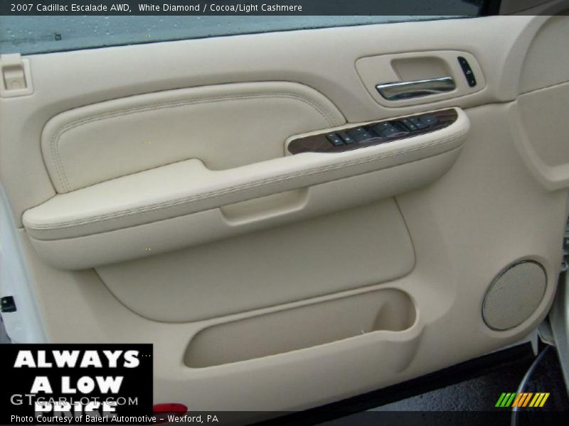 White Diamond / Cocoa/Light Cashmere 2007 Cadillac Escalade AWD