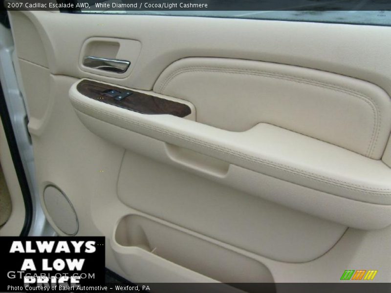White Diamond / Cocoa/Light Cashmere 2007 Cadillac Escalade AWD