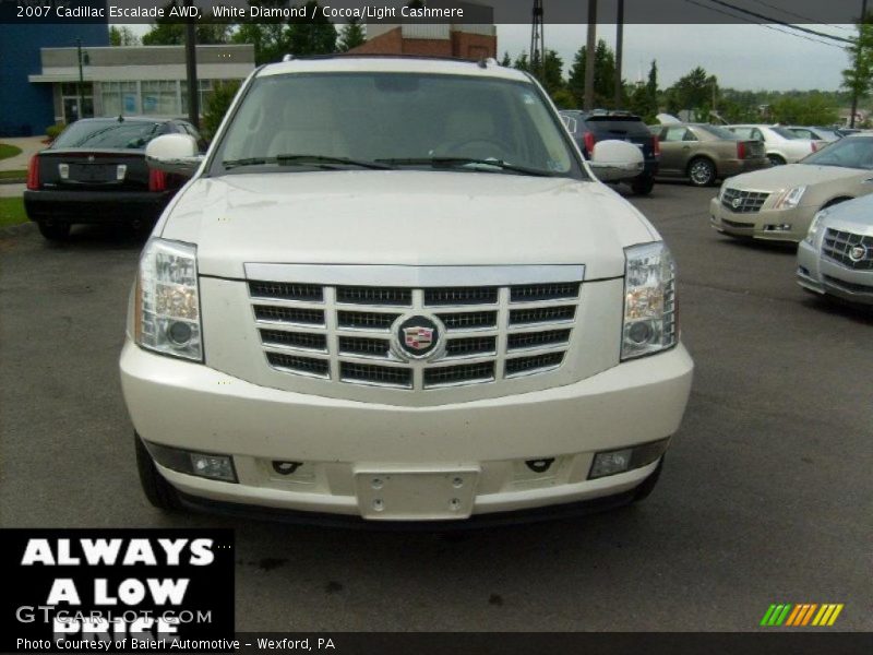 White Diamond / Cocoa/Light Cashmere 2007 Cadillac Escalade AWD