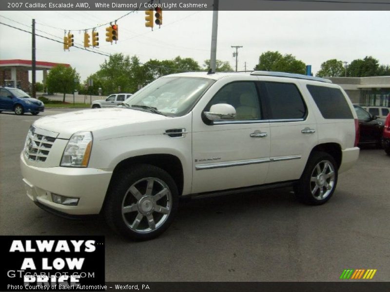White Diamond / Cocoa/Light Cashmere 2007 Cadillac Escalade AWD