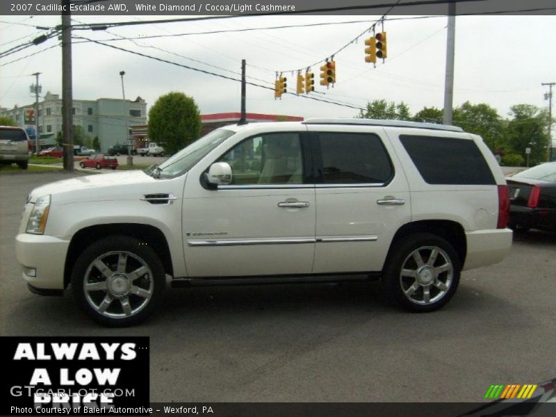 White Diamond / Cocoa/Light Cashmere 2007 Cadillac Escalade AWD