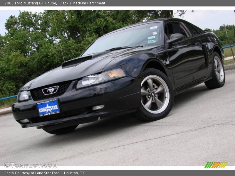 Black / Medium Parchment 2003 Ford Mustang GT Coupe