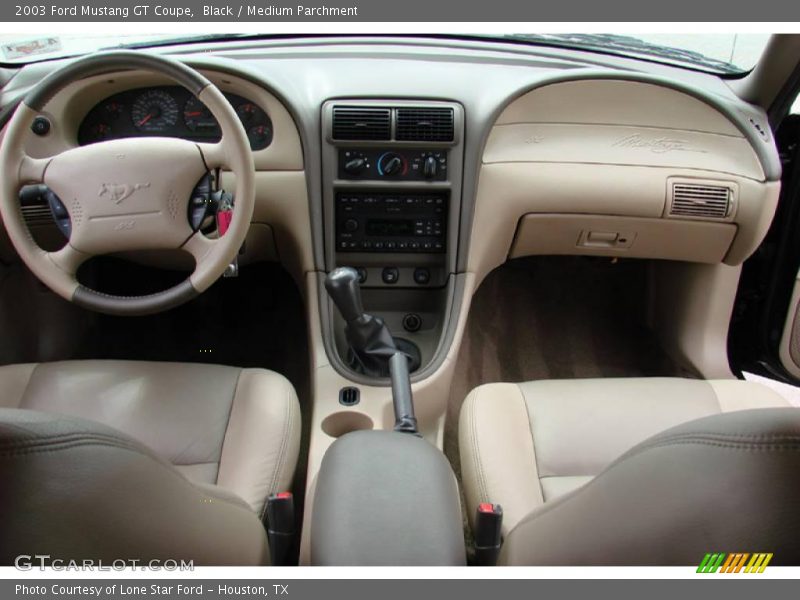 Black / Medium Parchment 2003 Ford Mustang GT Coupe