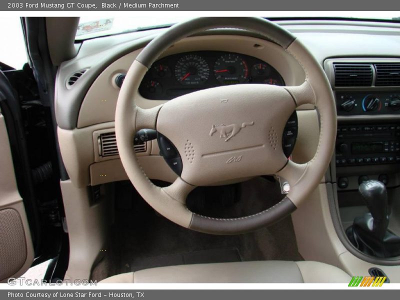 Black / Medium Parchment 2003 Ford Mustang GT Coupe