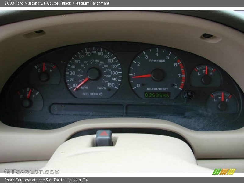 Black / Medium Parchment 2003 Ford Mustang GT Coupe