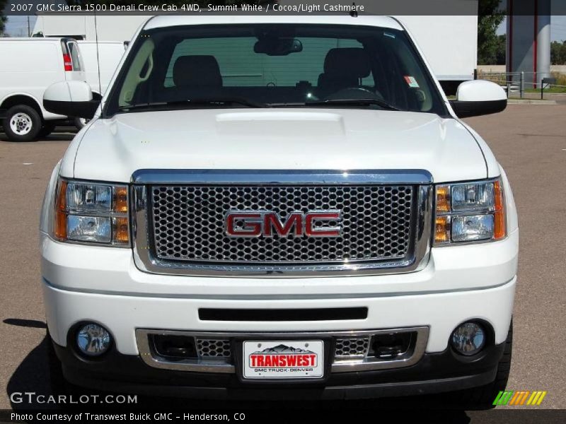 Summit White / Cocoa/Light Cashmere 2007 GMC Sierra 1500 Denali Crew Cab 4WD