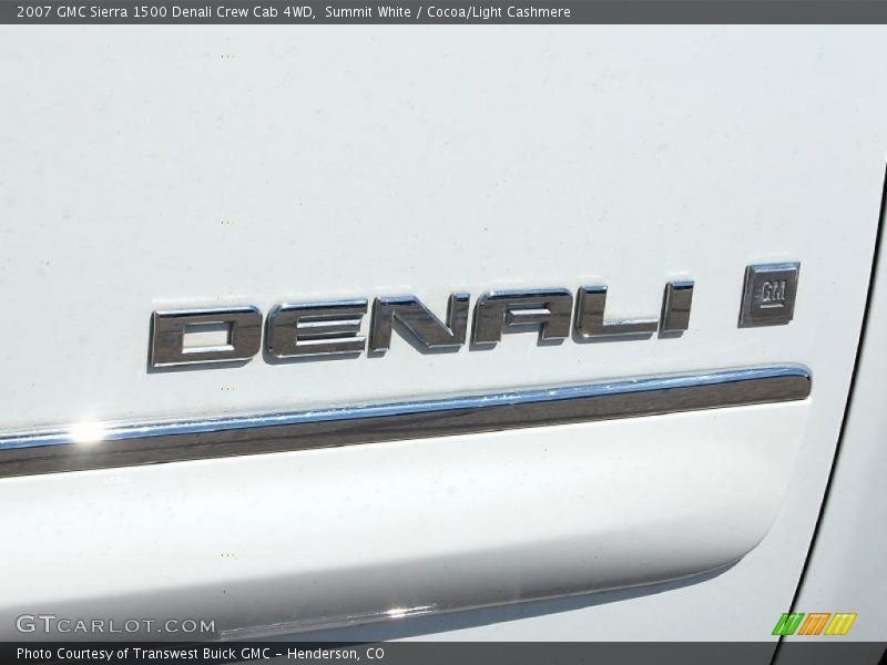 Summit White / Cocoa/Light Cashmere 2007 GMC Sierra 1500 Denali Crew Cab 4WD