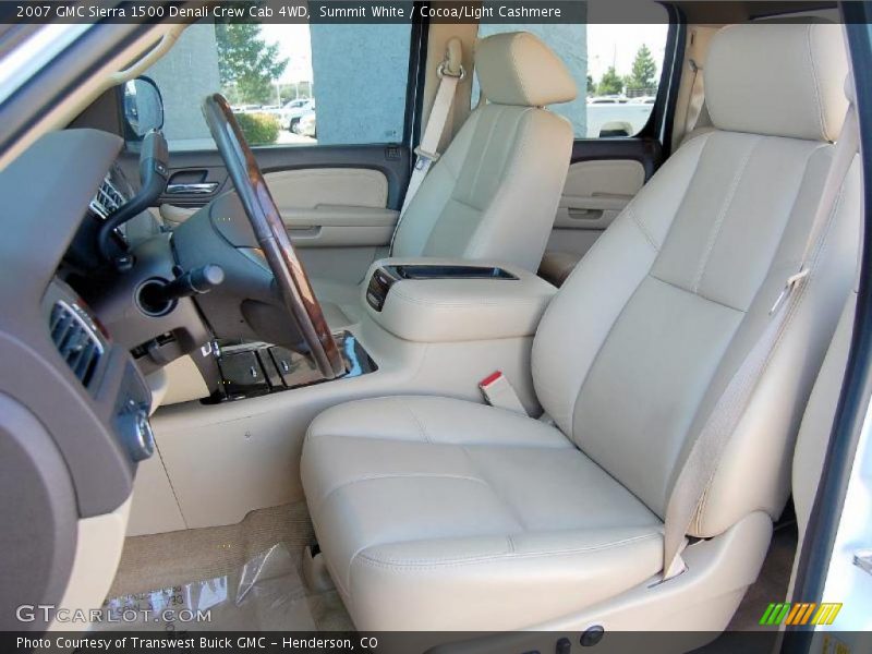Summit White / Cocoa/Light Cashmere 2007 GMC Sierra 1500 Denali Crew Cab 4WD