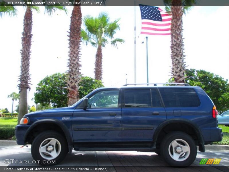 Royal Blue Pearl / Gray 2001 Mitsubishi Montero Sport LS