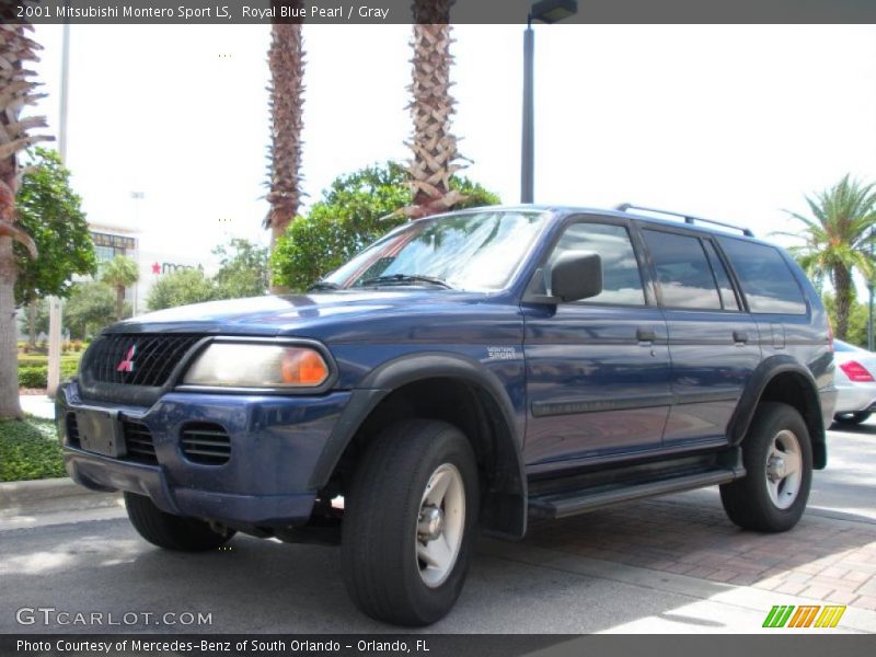 Royal Blue Pearl / Gray 2001 Mitsubishi Montero Sport LS