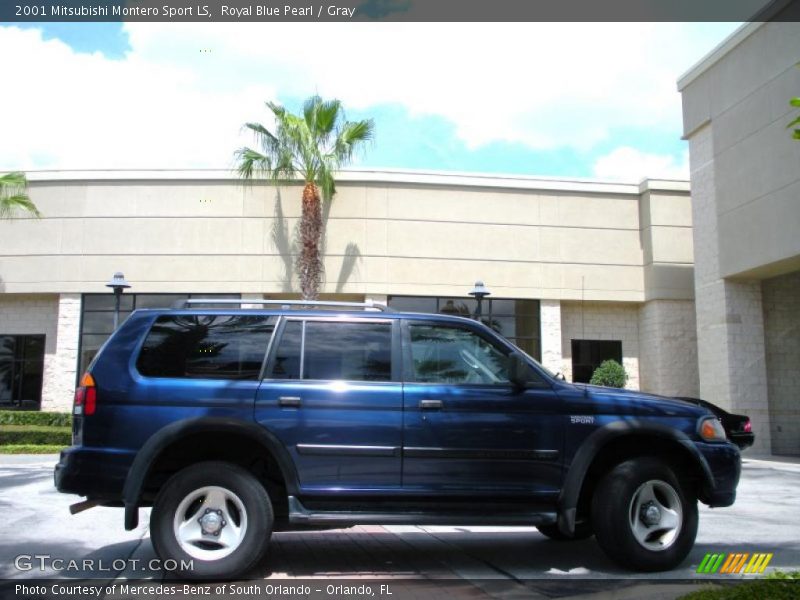 Royal Blue Pearl / Gray 2001 Mitsubishi Montero Sport LS
