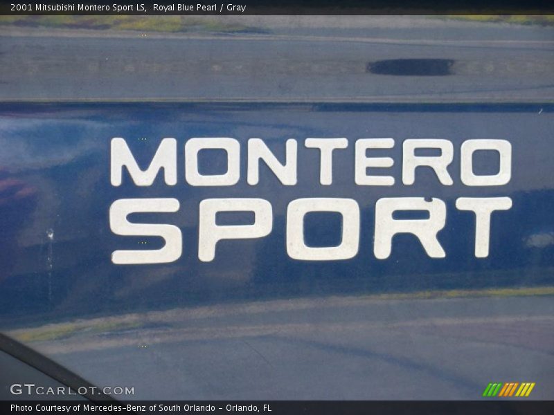 Royal Blue Pearl / Gray 2001 Mitsubishi Montero Sport LS