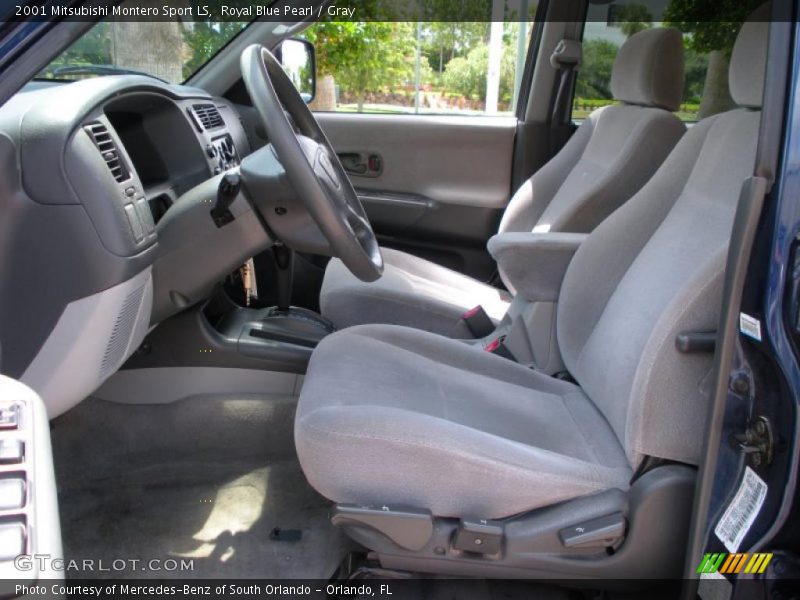 Royal Blue Pearl / Gray 2001 Mitsubishi Montero Sport LS