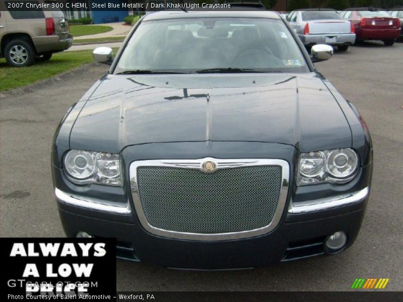 Steel Blue Metallic / Dark Khaki/Light Graystone 2007 Chrysler 300 C HEMI