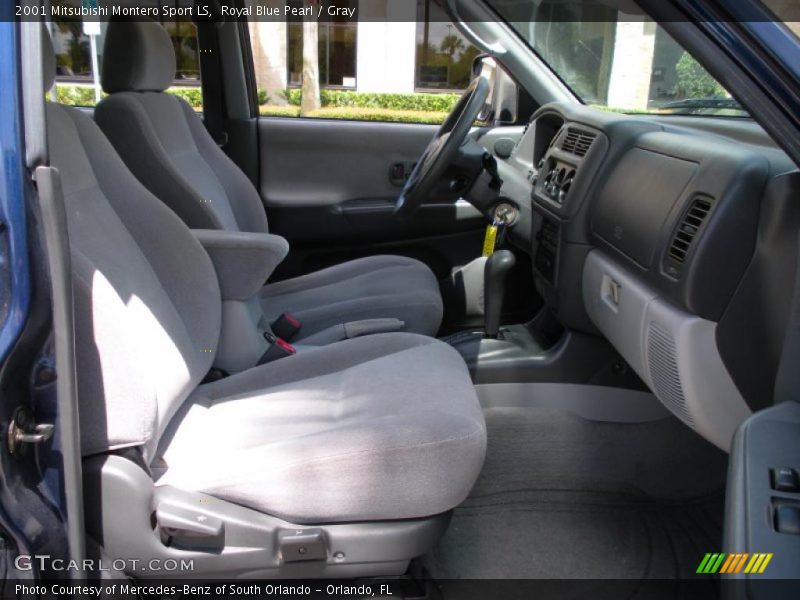 Royal Blue Pearl / Gray 2001 Mitsubishi Montero Sport LS