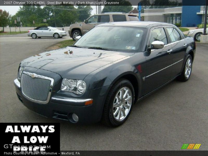 Steel Blue Metallic / Dark Khaki/Light Graystone 2007 Chrysler 300 C HEMI