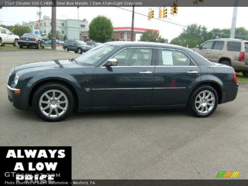Steel Blue Metallic / Dark Khaki/Light Graystone 2007 Chrysler 300 C HEMI