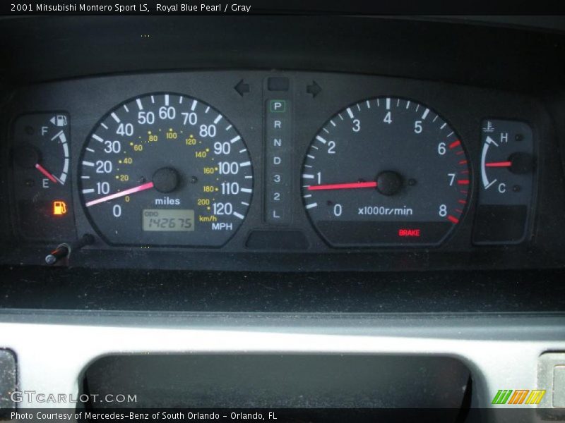 Royal Blue Pearl / Gray 2001 Mitsubishi Montero Sport LS