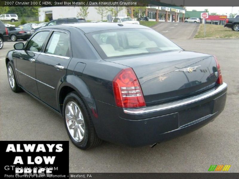 Steel Blue Metallic / Dark Khaki/Light Graystone 2007 Chrysler 300 C HEMI