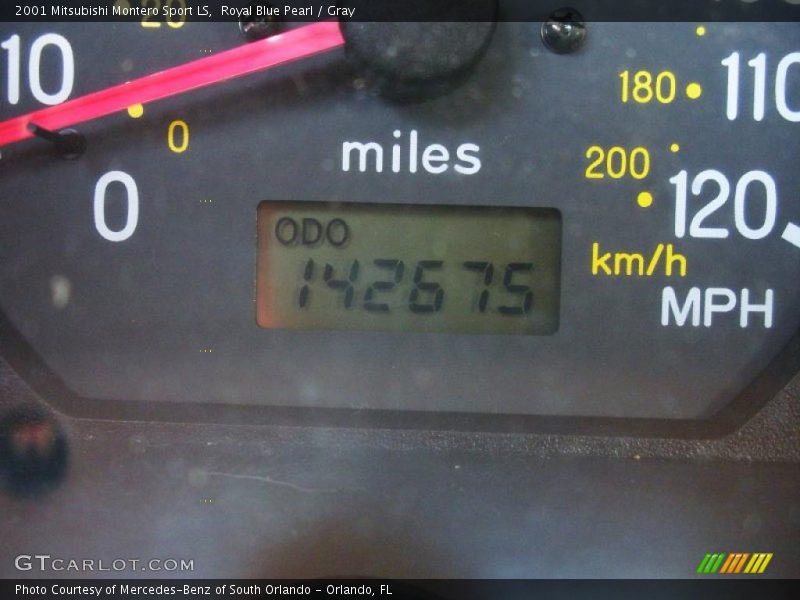 Royal Blue Pearl / Gray 2001 Mitsubishi Montero Sport LS