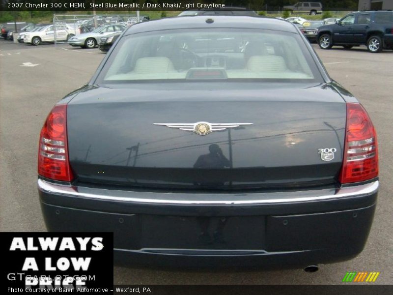 Steel Blue Metallic / Dark Khaki/Light Graystone 2007 Chrysler 300 C HEMI