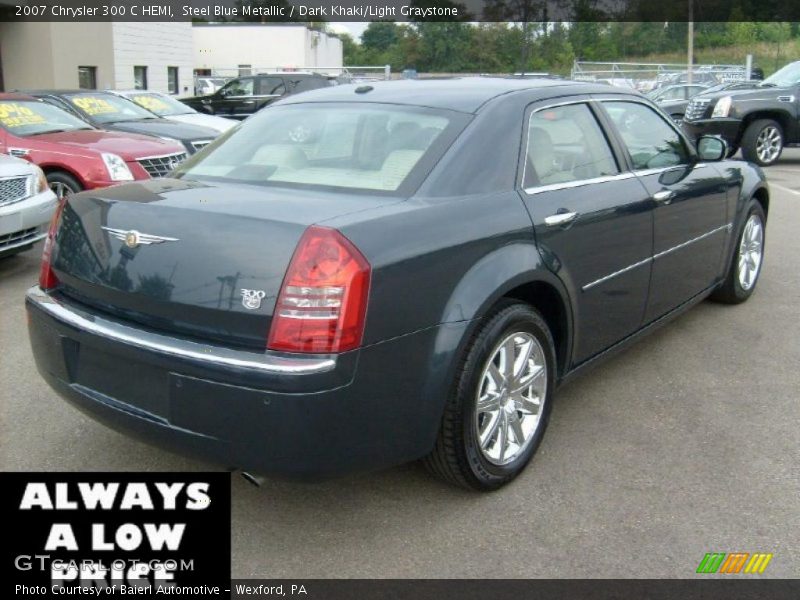Steel Blue Metallic / Dark Khaki/Light Graystone 2007 Chrysler 300 C HEMI