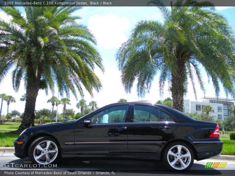 Black / Black 2005 Mercedes-Benz C 230 Kompressor Sedan