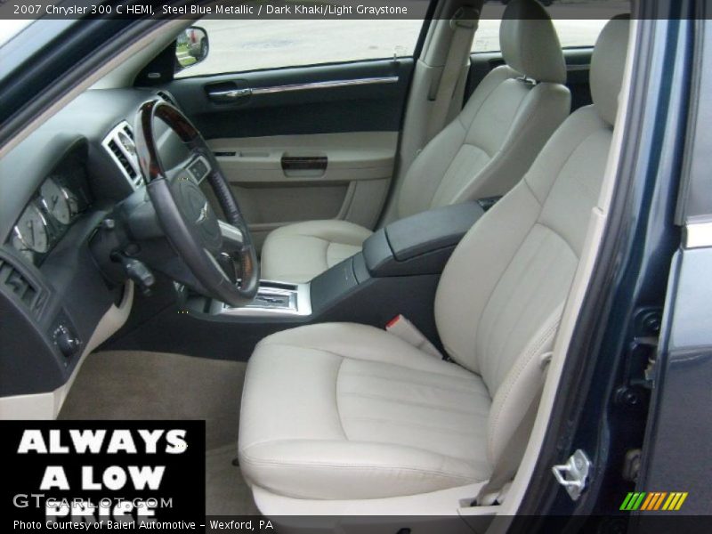 Steel Blue Metallic / Dark Khaki/Light Graystone 2007 Chrysler 300 C HEMI