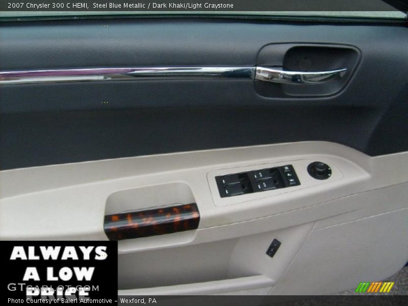 Steel Blue Metallic / Dark Khaki/Light Graystone 2007 Chrysler 300 C HEMI