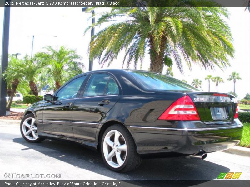 Black / Black 2005 Mercedes-Benz C 230 Kompressor Sedan