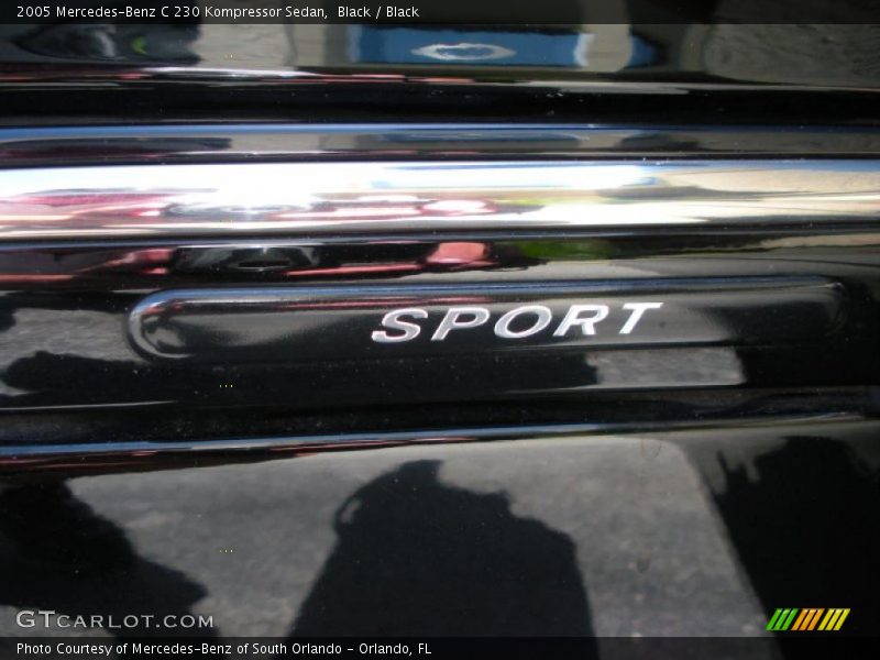 Black / Black 2005 Mercedes-Benz C 230 Kompressor Sedan
