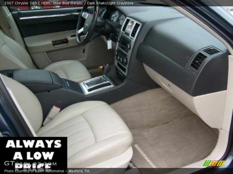 Steel Blue Metallic / Dark Khaki/Light Graystone 2007 Chrysler 300 C HEMI
