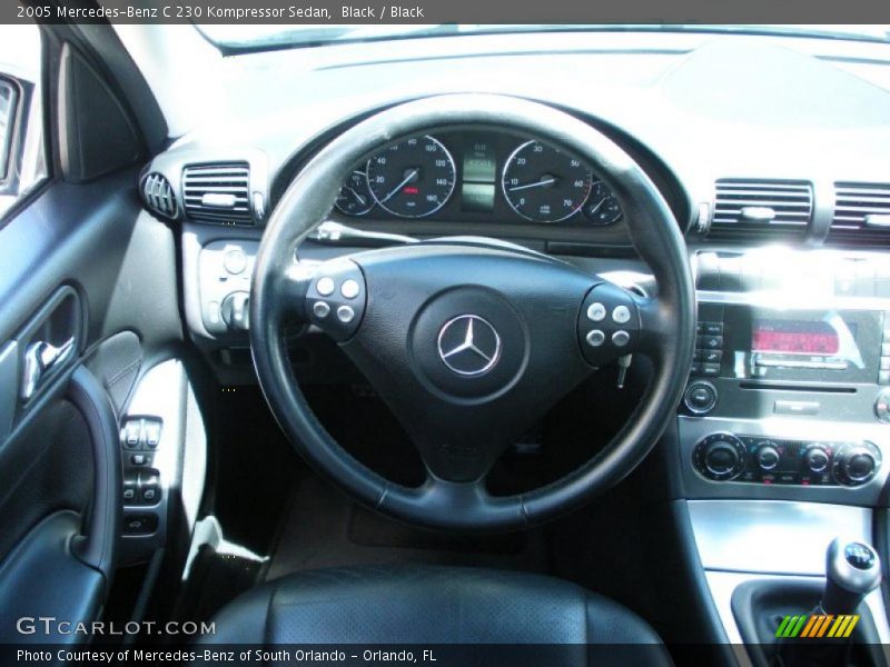 Black / Black 2005 Mercedes-Benz C 230 Kompressor Sedan