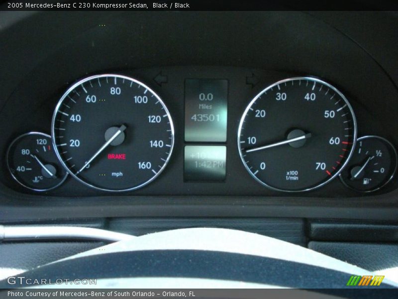 Black / Black 2005 Mercedes-Benz C 230 Kompressor Sedan