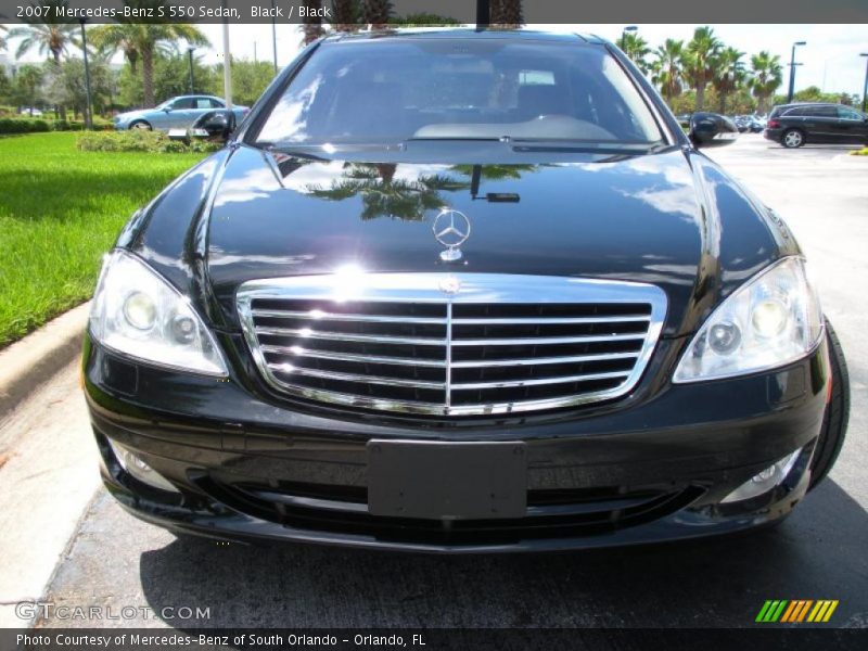 Black / Black 2007 Mercedes-Benz S 550 Sedan