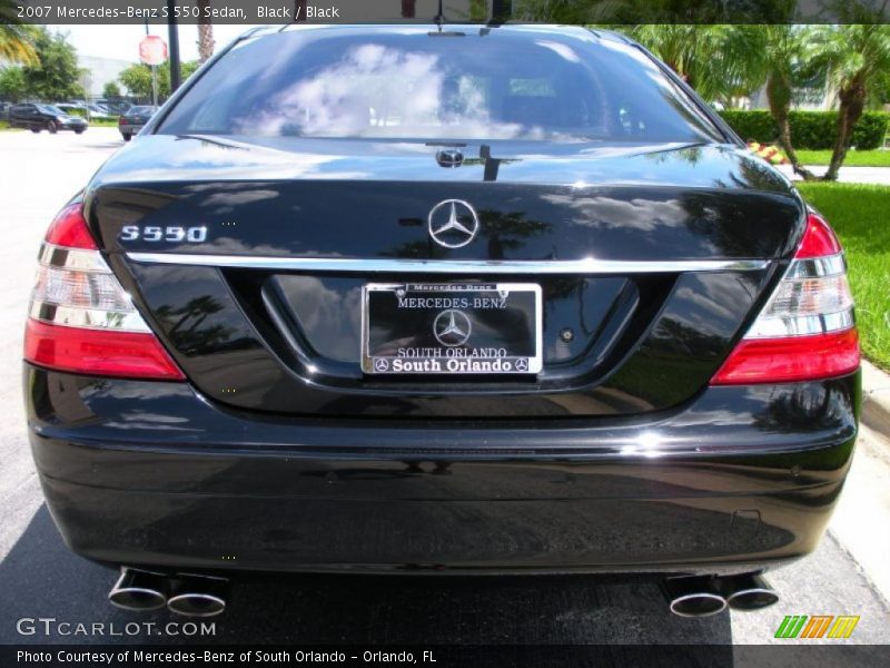 Black / Black 2007 Mercedes-Benz S 550 Sedan