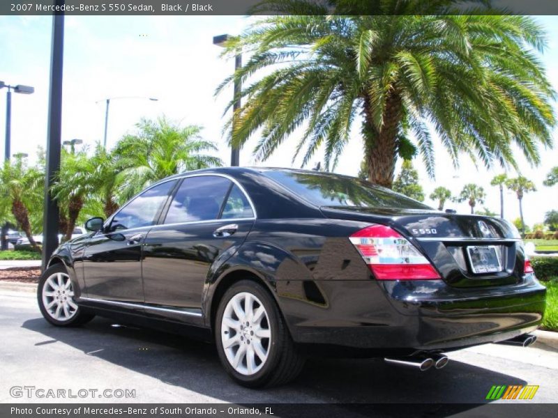 Black / Black 2007 Mercedes-Benz S 550 Sedan