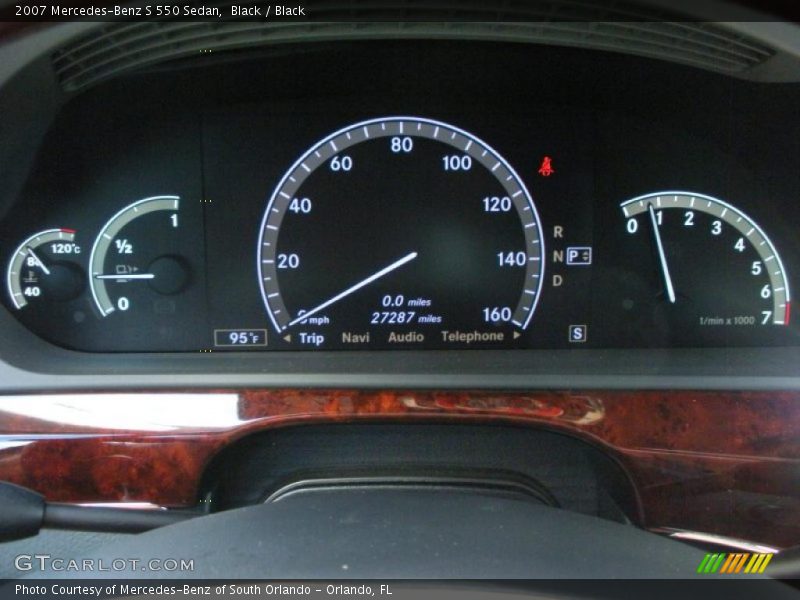 Black / Black 2007 Mercedes-Benz S 550 Sedan