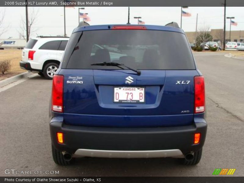 Sapphire Blue Metallic / Beige 2008 Suzuki XL7 Luxury AWD