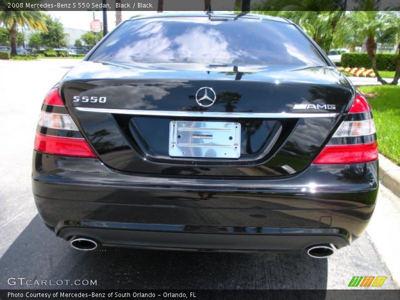 Black / Black 2008 Mercedes-Benz S 550 Sedan