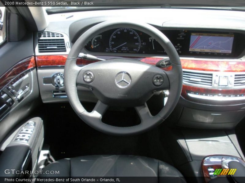 Black / Black 2008 Mercedes-Benz S 550 Sedan