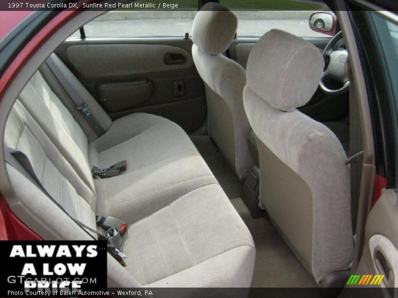 Sunfire Red Pearl Metallic / Beige 1997 Toyota Corolla DX