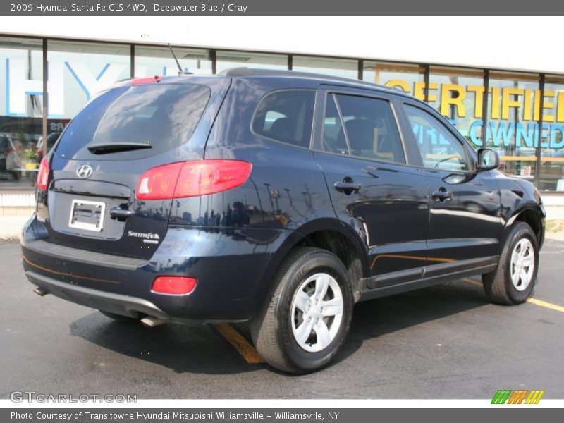 Deepwater Blue / Gray 2009 Hyundai Santa Fe GLS 4WD