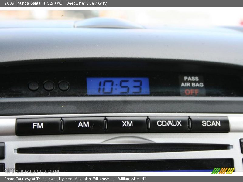 Deepwater Blue / Gray 2009 Hyundai Santa Fe GLS 4WD