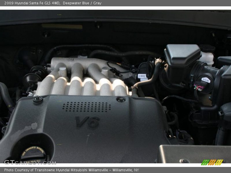 Deepwater Blue / Gray 2009 Hyundai Santa Fe GLS 4WD