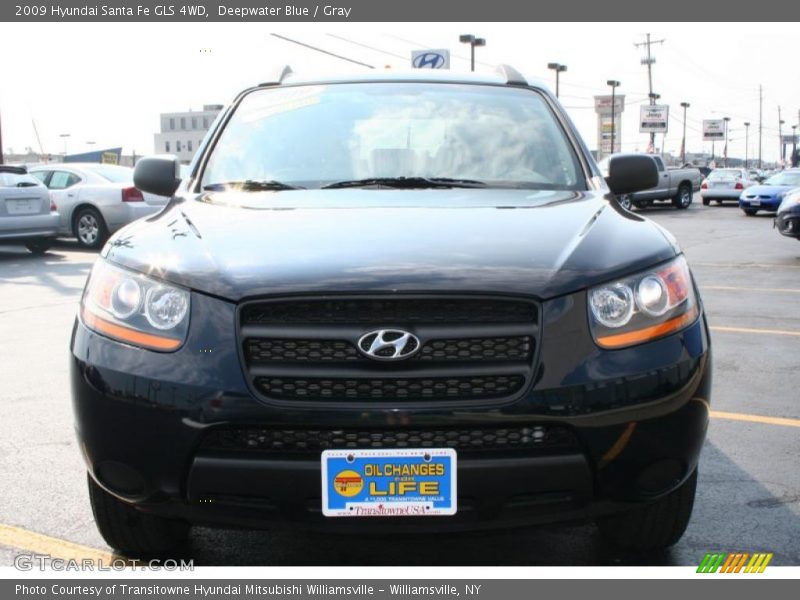 Deepwater Blue / Gray 2009 Hyundai Santa Fe GLS 4WD