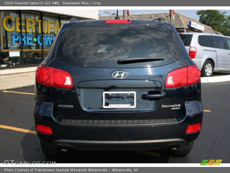 Deepwater Blue / Gray 2009 Hyundai Santa Fe GLS 4WD