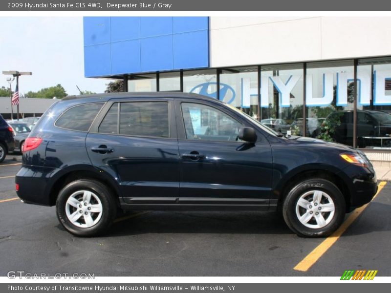 Deepwater Blue / Gray 2009 Hyundai Santa Fe GLS 4WD
